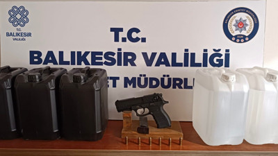 Bandırma’da Ruhsatsız Tabanca ve Etil Alkol Operasyonu
