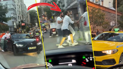 Trafikte Utanç Anları! Tehdit Etti, Sopayla Kadın Sürücünün Üzerine Yürüdü