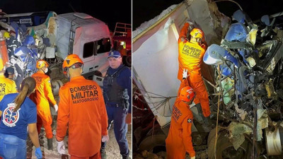 Brezilya'da Feci Kaza! Yolcu Otobüsü ile Kamyon Çarpıştı: 11 Ölü, 45 Yaralı