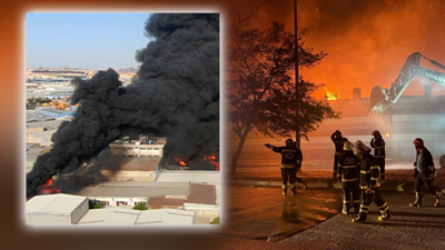 Gaziantep'te Geri Dönüşüm Fabrikasında Korkutan Yangın: Alevler Halı Fabrikasına da Sıçradı