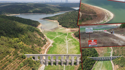 İstanbul'u Bekleyen 'Kurak Felaket', Barajlar Boşaldı, Mavi Sular Yerini Yeşil Çimlere Bıraktı