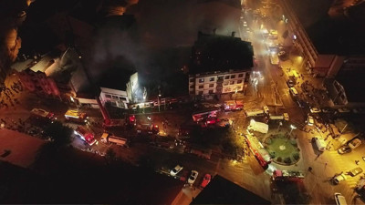 Erzurum'da Restoran Yangını! Bitişikteki Binalara ve Otele Sıçradı