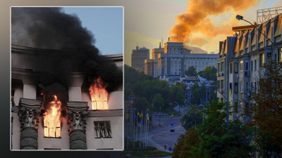 Rusya-Ukrayna Savaşında Bir İlk! Kiev’de Hükümet Binası Vuruldu… 805 İHA, 13 Füze, 3 Can Kaybı