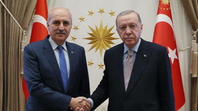 Cumhurbaşkanı Erdoğan, TBMM Başkanı Kurtulmuş ile Görüştü