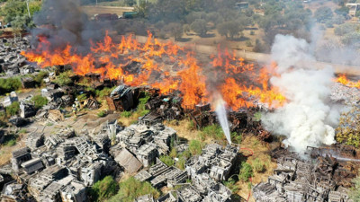 Azot Tankı Patladı, Ortalık Cehenneme Döndü! Alevler Meyve Ağaçlarına Sıçradı