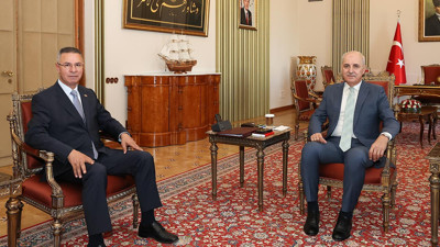 Kurtulmuş, Filistin'in Ankara Büyükelçisi Mustafa ile Görüştü