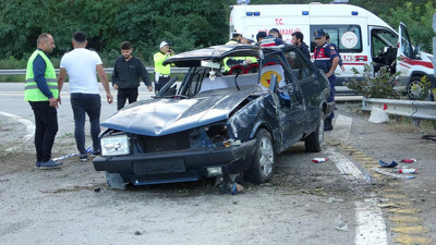Giresun’da Otomobil Takla Attı: 2 Yaralı