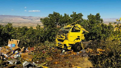 Freni Boşalan Tır Çalılıklara Uçtu