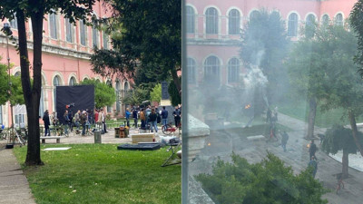 İTÜ Taşkışla'da 'Abdullah Çatlı' Filmi Çekiminde Yangın