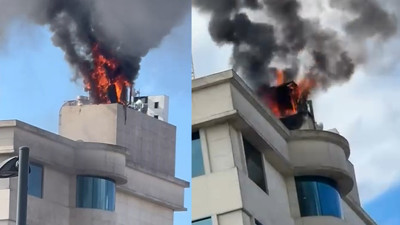İstanbul'daki Özel Hastanede Korkutan Alevler