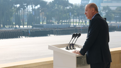 Cumhurbaşkanı Erdoğan Bakü'de: 'Karabağ Zaferimiz Kutlu Olsun!'