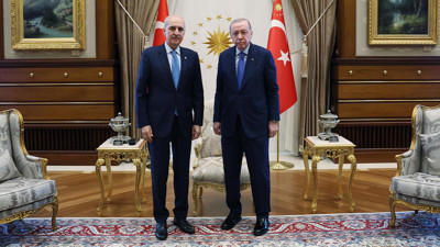 Cumhurbaşkanı Erdoğan TBMM Başkanı Kurtulmuş İle Görüştü