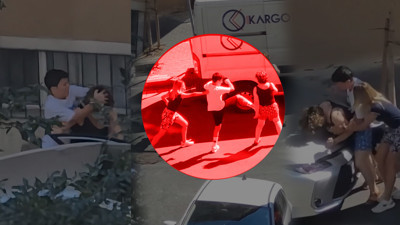 Kimlik İçin Gittiler, Tekme Tokat Kavga Çıktı! Şişli'de Aile Kavgası Kamerada