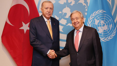 Cumhurbaşkanı Erdoğan BM Genel Sekreteri Guterres'le Görüştü