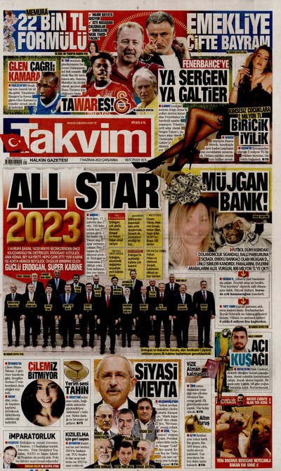 Takvim Gazetesi Manşeti