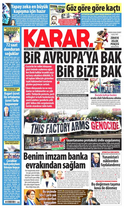 Karar Gazetesi Manşeti