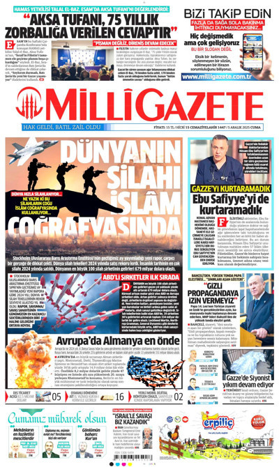 Milli Gazete Gazetesi Manşeti