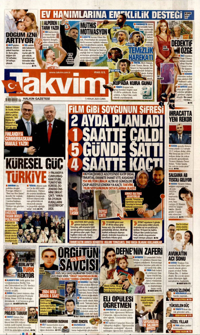 Takvim Gazetesi Manşeti