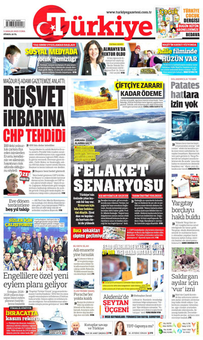 Türkiye Gazetesi Manşeti