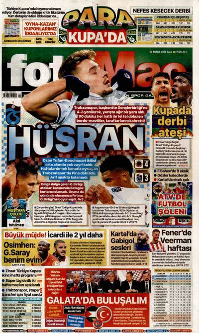 Fotomaç Gazetesi Manşeti