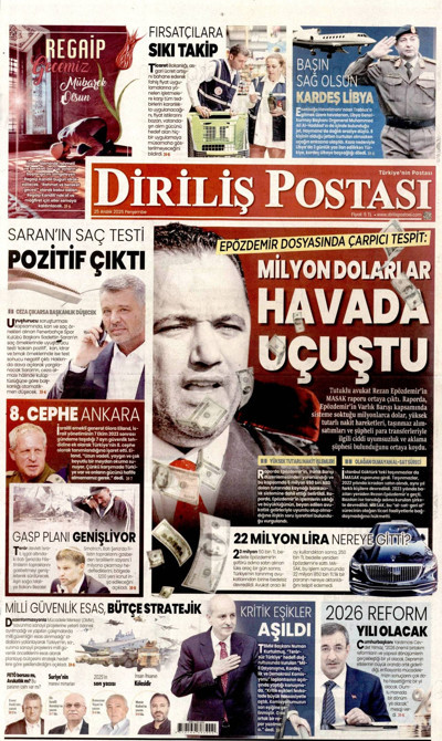 Diriliş Postası Gazetesi Manşeti