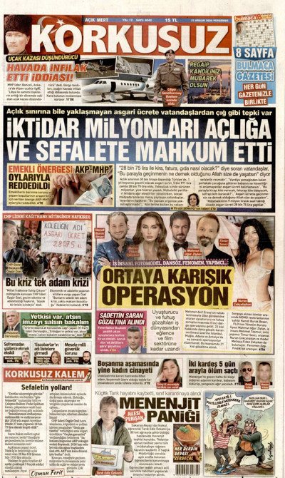 Korkusuz Gazetesi Manşeti