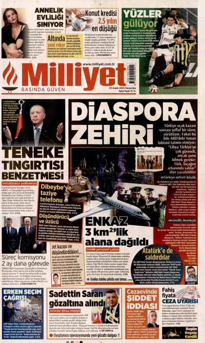 Milliyet Gazetesi Manşeti