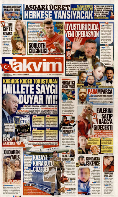 Takvim Gazetesi Manşeti