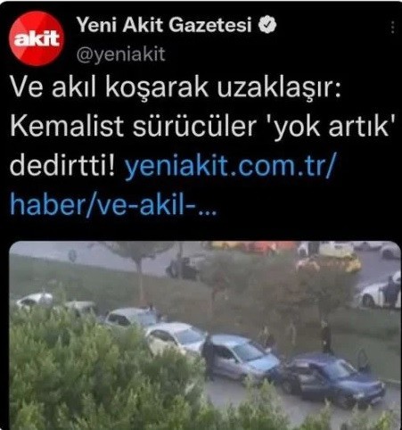 Akit'ten kaza haberine skandal başlık: 'Kemalist sürücüler yok artık dedirtti' - Resim : 1