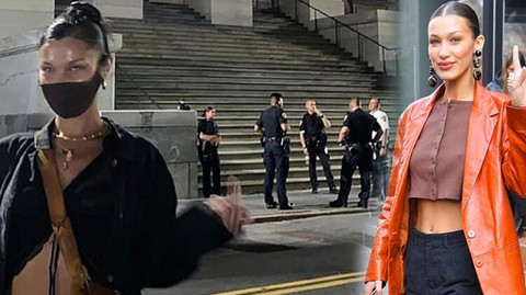 Bella Hadid'den polislere şoke eden hareket