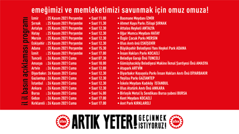 'Artık yeter' diyen DİSK sokağa çıkıyor: İl il eylem programı