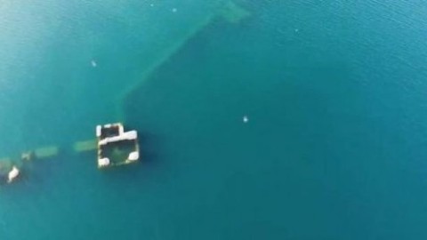 'Batık Şehir', suyun çekilmesiyle ortaya çıktı