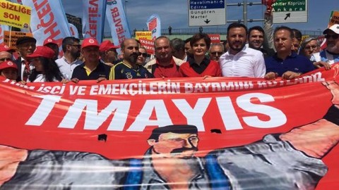 CHP'li Canan Kaftancıoğlu 1 Mayıs yürüyüşünde!