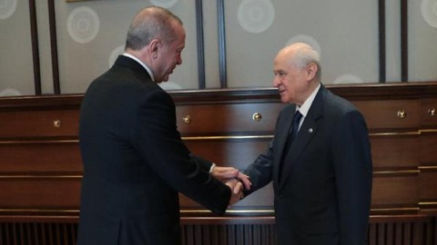 Erdoğan - Bahçeli görüşmesi sonrası açıklama yapılmadı