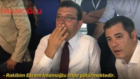Ekrem İmamoğlu, Binali Yıldırım'ın seçim gecesi açıklamasını böyle izlemiş