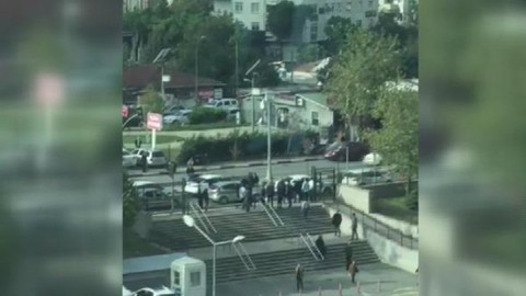 Kartal'daki adliye önündeki kavgadan yeni görüntüler