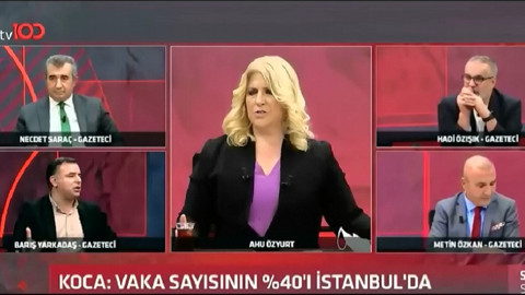 TV 100 canlı yayınında Barış Yarkadaş'tan Fahrettin Koca'ya Ekrem İmamoğlu isyanı
