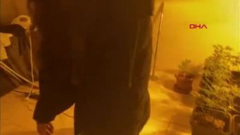 Üstü emlakçı, altı uyuşturucu serası; polisin operasyonu kamerada