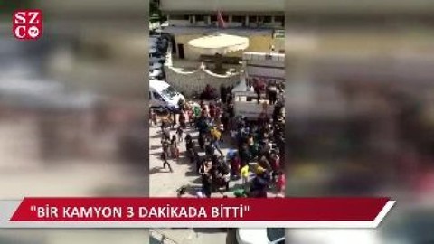 Patates dağıtımında izdiham! ''Bu utanç kimin?'