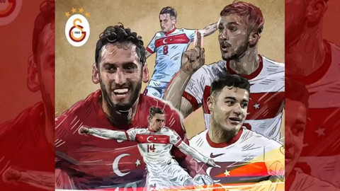 Galatasaray'dan Milli Takım'a destek paylaşımı