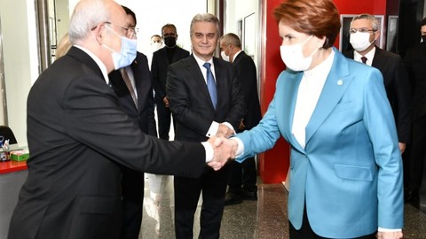CHP Genel Merkezi'nde Akşener-Kılıçdaroğlu görüşmesi
