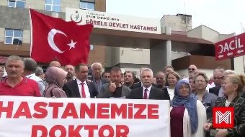 Giresun'da vatandaş hastane önünde isyan etti