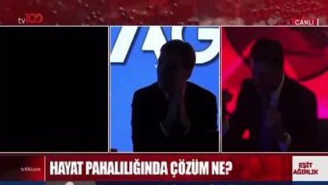 Canlı yayında elektrikler kesildi