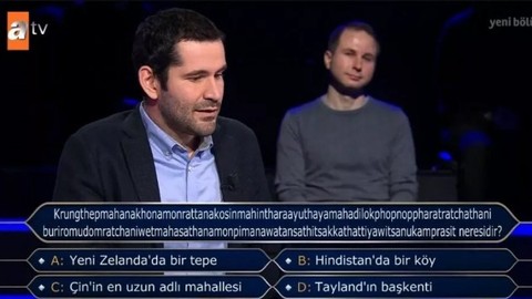 Kim Milyoner Olmak İster'de şaşırtan soru
