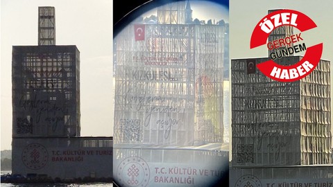 Kız Kulesi'nin kulesi görünmez oldu