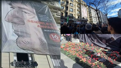 Arkadaşları, 16. kez aynı yerde buluştu; "Faşizme inat, kardeşimsin Hrant"