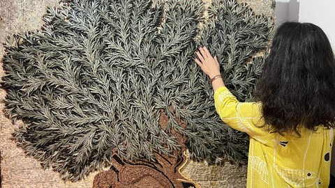 Hatay'da mozaik sanatçısı 500 bin taşla 3 boyutlu zeytin ağacı mozaiği yaptı