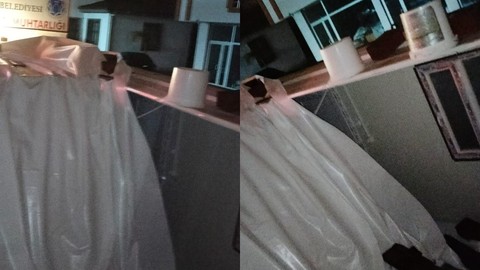Malatya’da sağanak yağış nedeniyle konteynerin tavanı çöktü