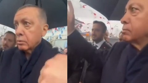 Erdoğan'dan para dağıtırken eline uzanan kişiye: Dur, ayıp ayıp!