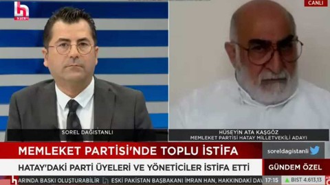 Memleket Partisi'nden milletvekili adayı canlı yayında istifa etti